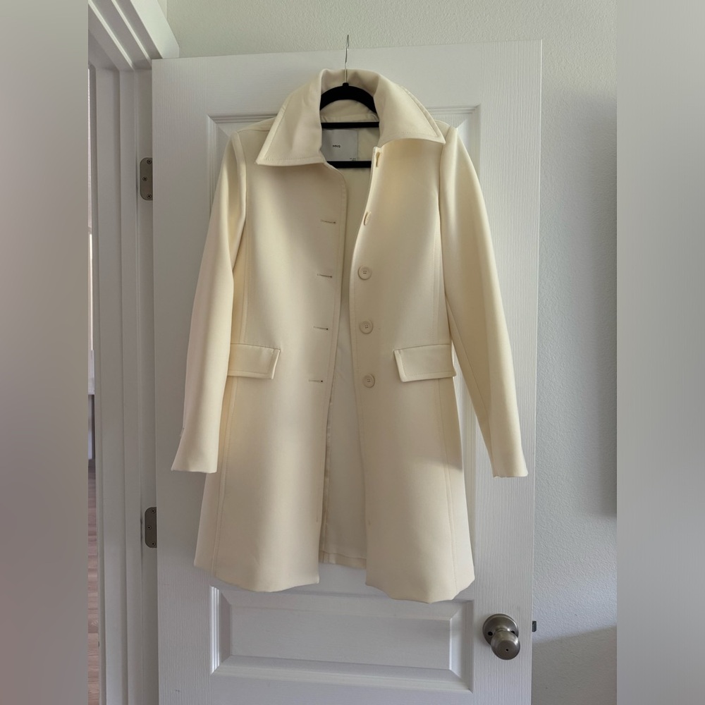 Mango Fitted Coat with Buttons